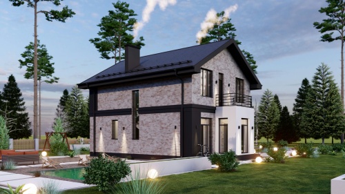 Двухэтажные Двухэтажный дом 142 кв. м 142 кв м - от компании «Arnum» в Казани и Москве