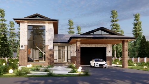 Одноэтажные Одноэтажный дом 375 кв. м. с сауной и гаражом 375 кв м - от компании «Arnum» в Казани и Москве