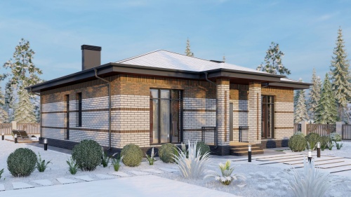 Одноэтажные Одноэтажный дом 139.1 кв. м 139 кв м - от компании «Arnum» в Казани и Москве