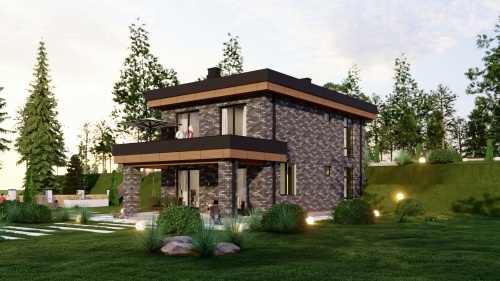 Одноэтажные Одноэтажный дом 175 кв. м. с цокольным этажом Хайтек 175 кв м - от компании «Arnum» в Казани и Москве