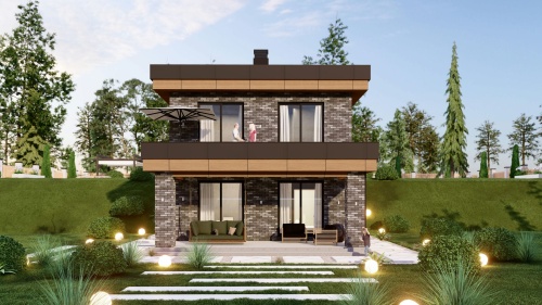 Одноэтажные Одноэтажный дом 175 кв. м. с цокольным этажом Хайтек 175 кв м - от компании «Arnum» в Казани и Москве