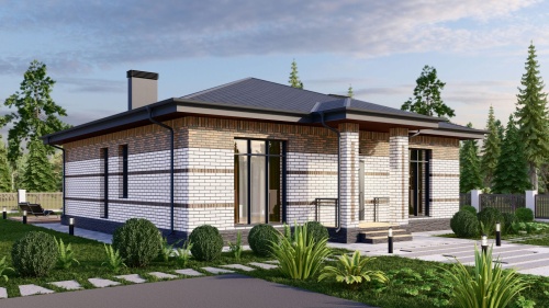 Одноэтажные Одноэтажный дом 139.1 кв. м 139 кв м - от компании «Arnum» в Казани и Москве