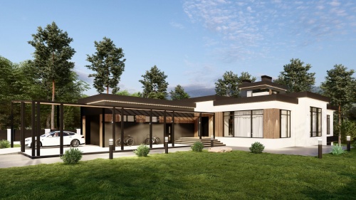 Двухэтажные Двухэтажный дом 468 кв. м. хайтек 468 кв м - от компании «Arnum» в Казани и Москве