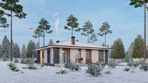 Одноэтажные Одноэтажный дом 144 кв. м 144 кв м - от компании «Arnum» в Казани и Москве