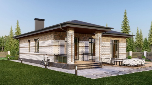 Одноэтажные Одноэтажный дом 139.1 кв. м 139 кв м - от компании «Arnum» в Казани и Москве