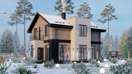 Двухэтажные Двухэтажный дом 142 кв. м 142 кв м - от компании «Arnum» в Казани и Москве