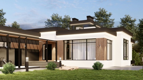 Двухэтажные Двухэтажный дом 468 кв. м. хайтек 468 кв м - от компании «Arnum» в Казани и Москве