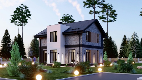 Двухэтажные Двухэтажный дом 142 кв. м 142 кв м - от компании «Arnum» в Казани и Москве