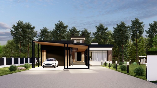 Двухэтажные Двухэтажный дом 468 кв. м. хайтек 468 кв м - от компании «Arnum» в Казани и Москве