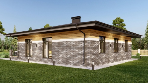 Одноэтажные Одноэтажный дом 157 кв. м. с гаражом и сауной 157 кв м - от компании «Arnum» в Казани и Москве