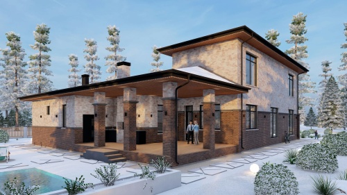 Одноэтажные Одноэтажный дом 375 кв. м. с сауной и гаражом 375 кв м - от компании «Arnum» в Казани и Москве